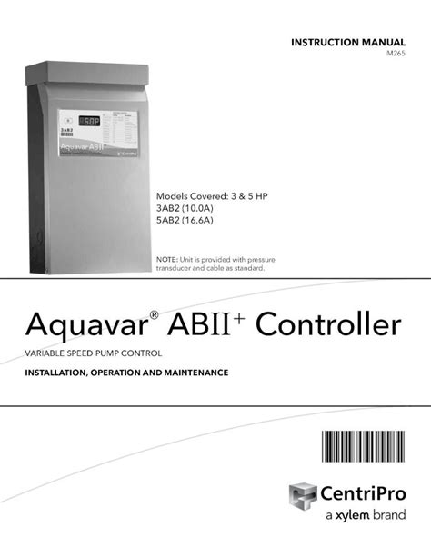 aquavar centrifugal pump controller|aquavar abii troubleshooting.